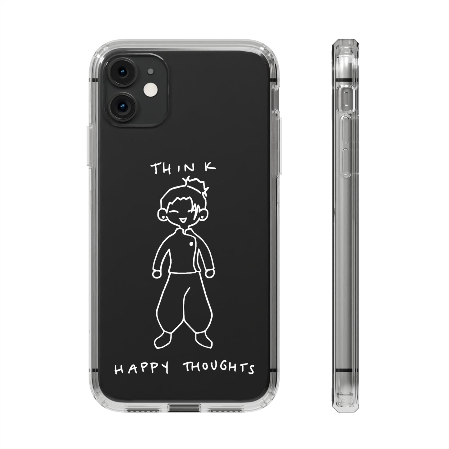 Think Happy Thoughts Phone Case (White)