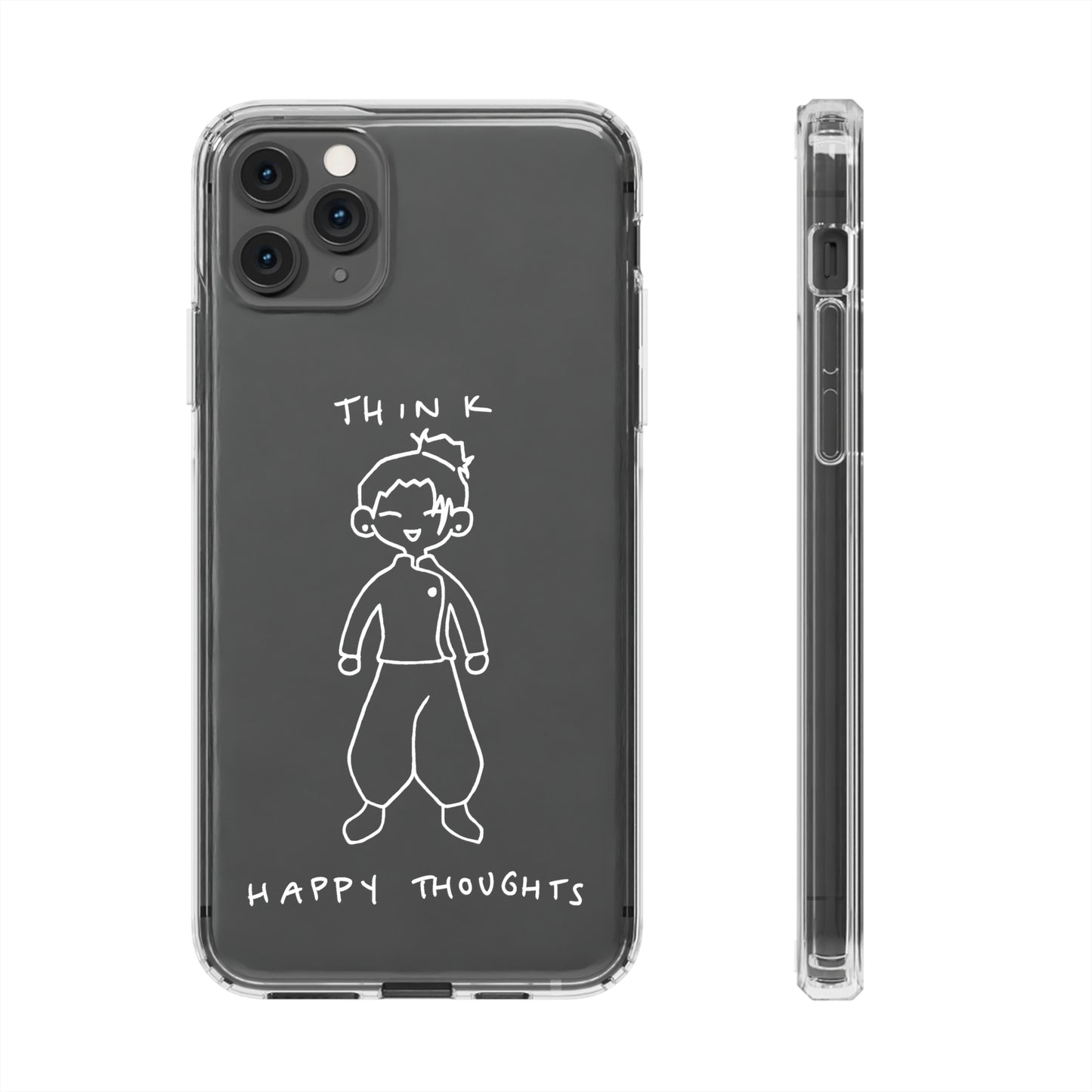 Think Happy Thoughts Phone Case (White)