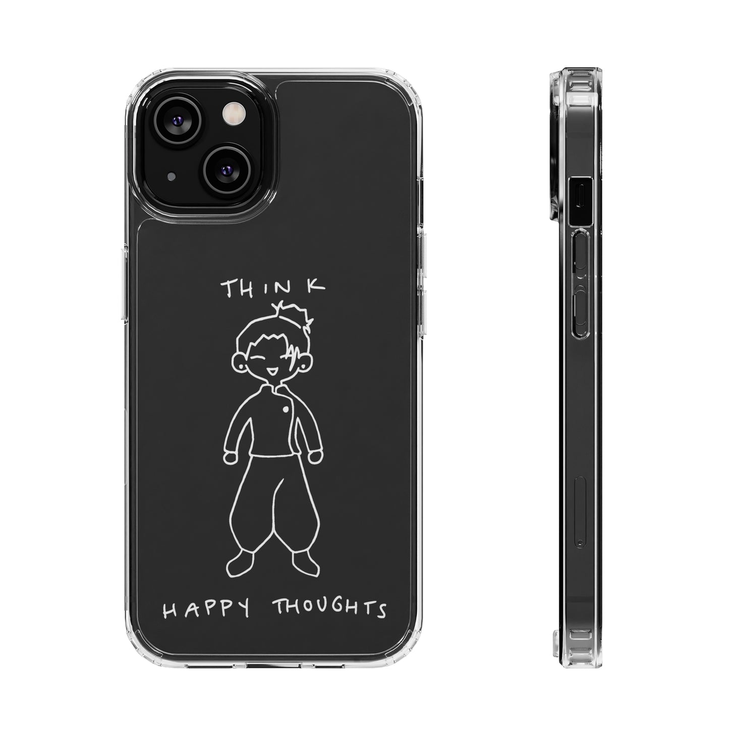 Think Happy Thoughts Phone Case (White)