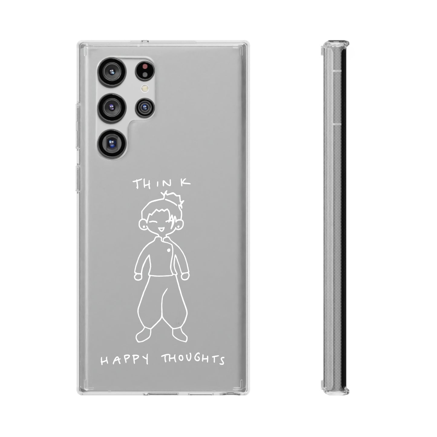 Think Happy Thoughts Phone Case (White)
