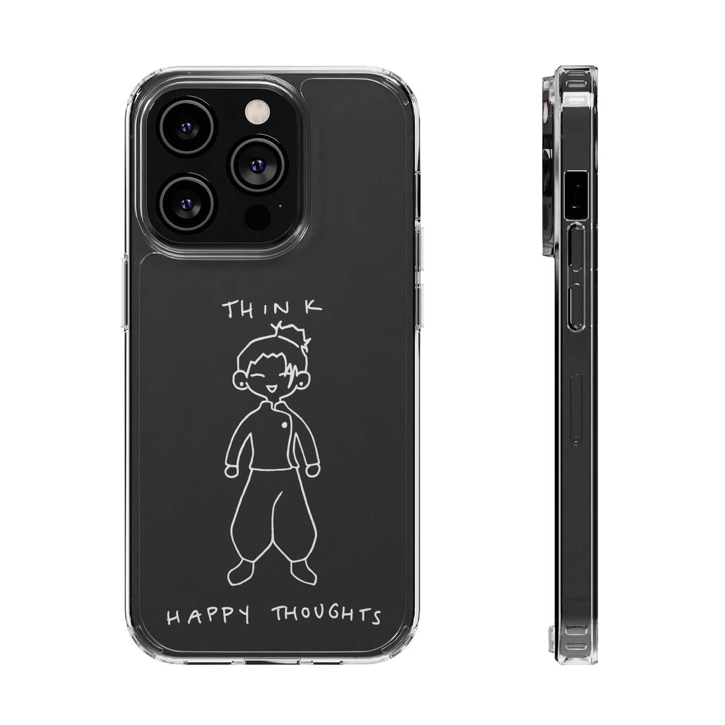 Think Happy Thoughts Phone Case (White)