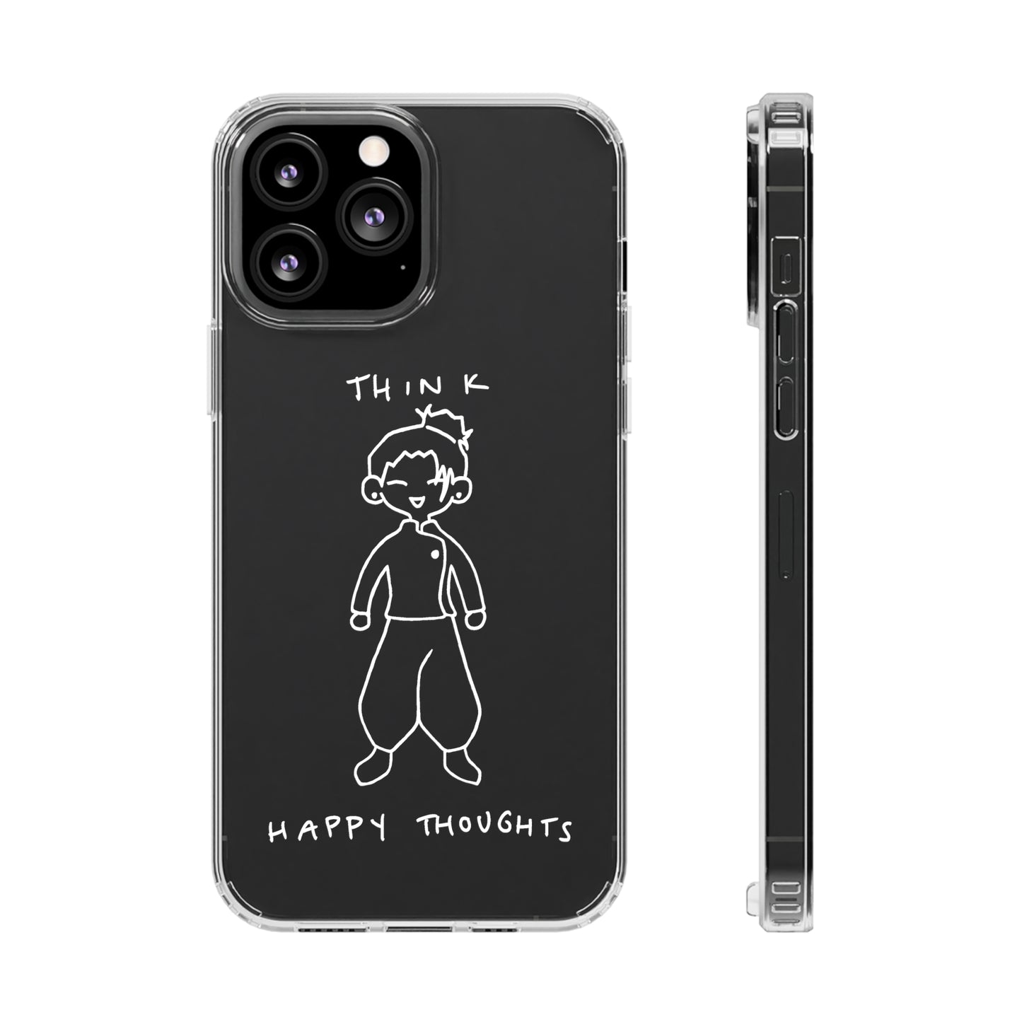 Think Happy Thoughts Phone Case (White)