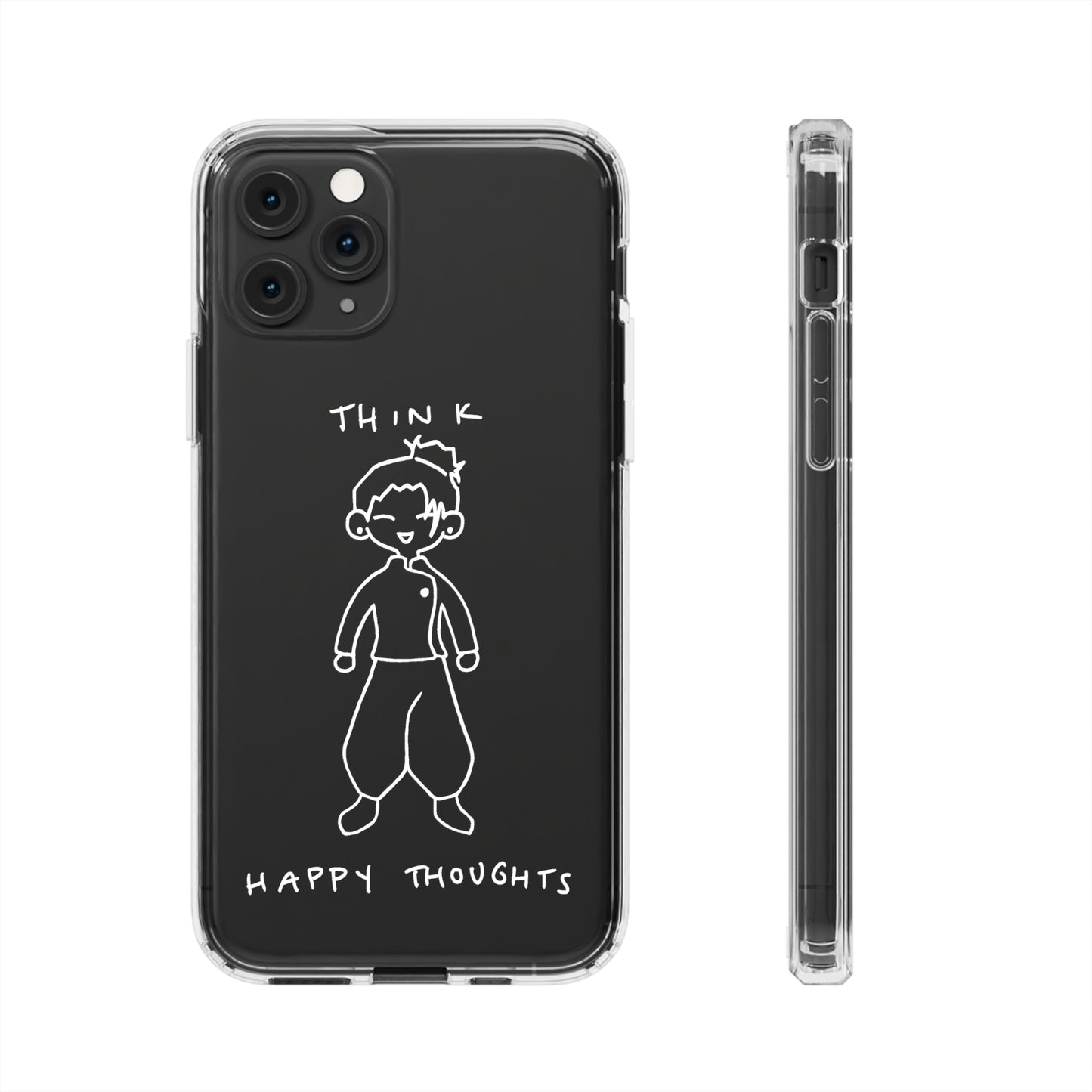 Think Happy Thoughts Phone Case (White)