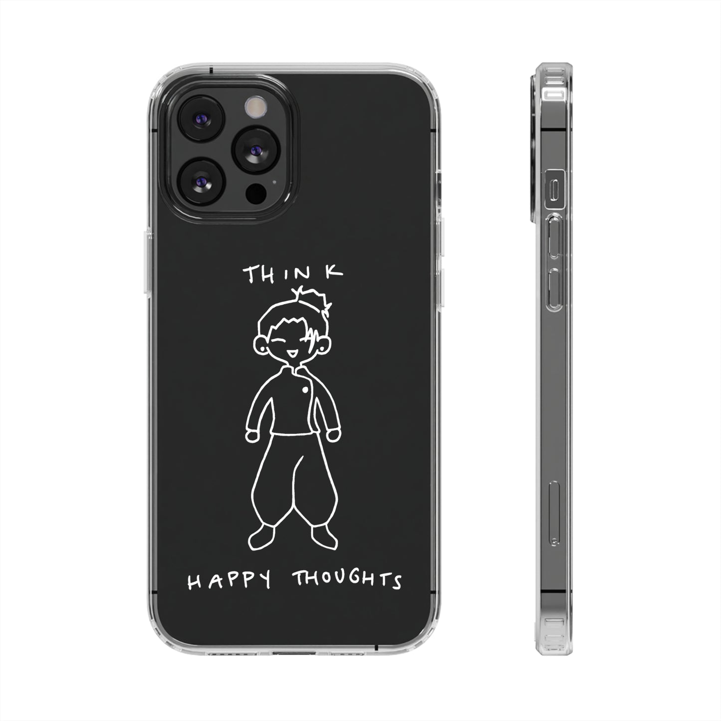 Think Happy Thoughts Phone Case (White)