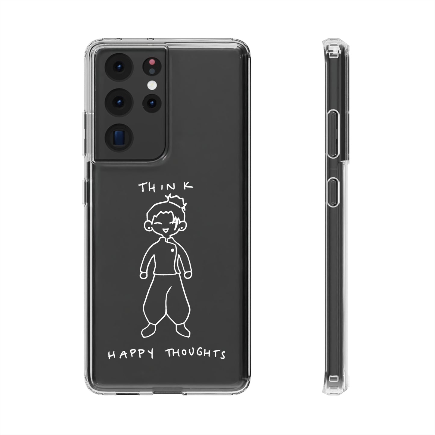 Think Happy Thoughts Phone Case (White)