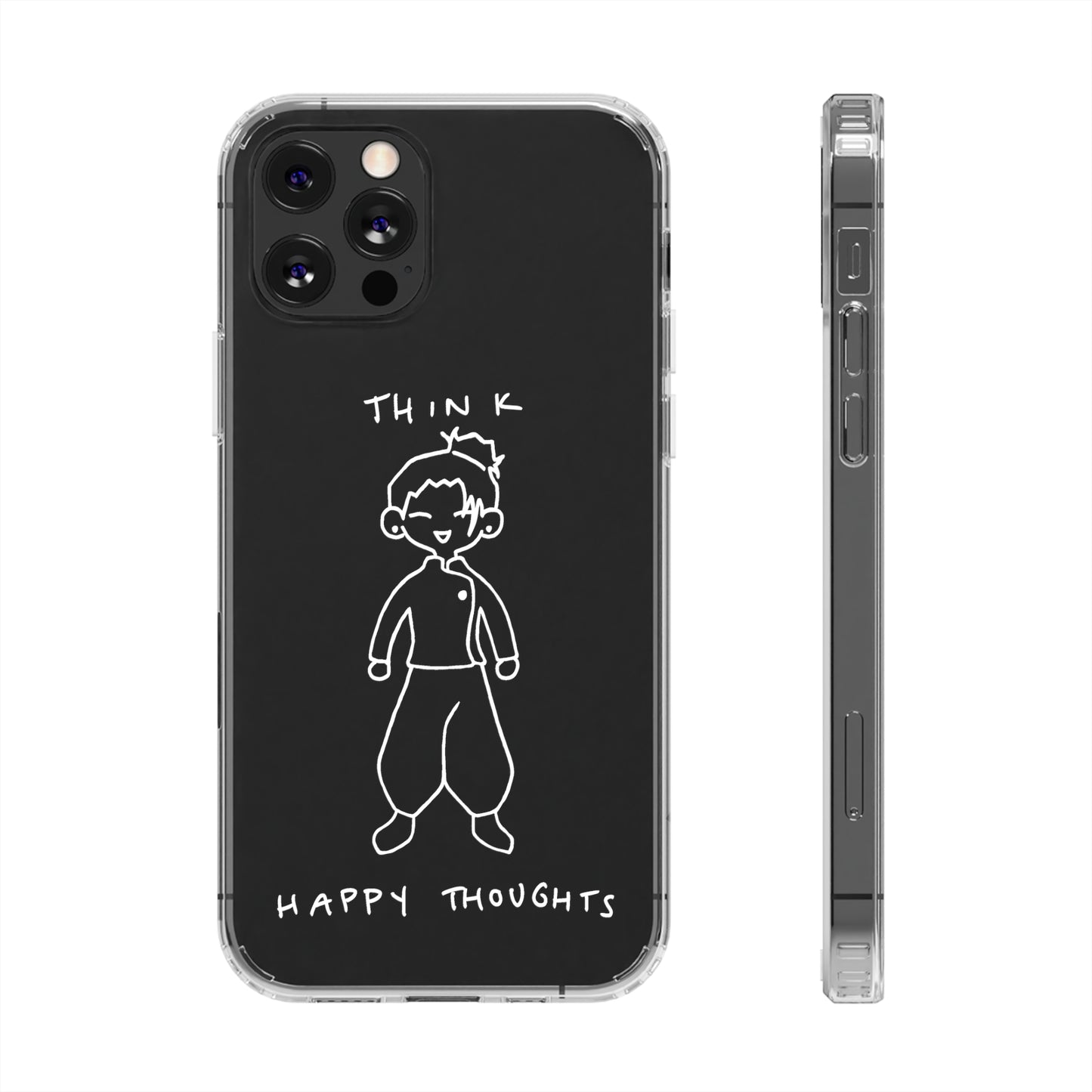 Think Happy Thoughts Phone Case (White)