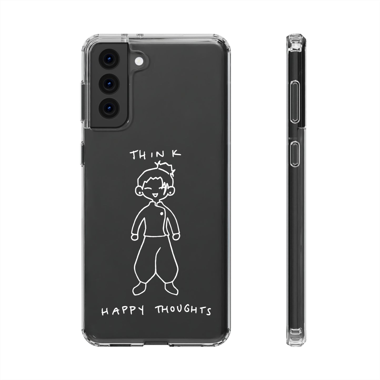 Think Happy Thoughts Phone Case (White)