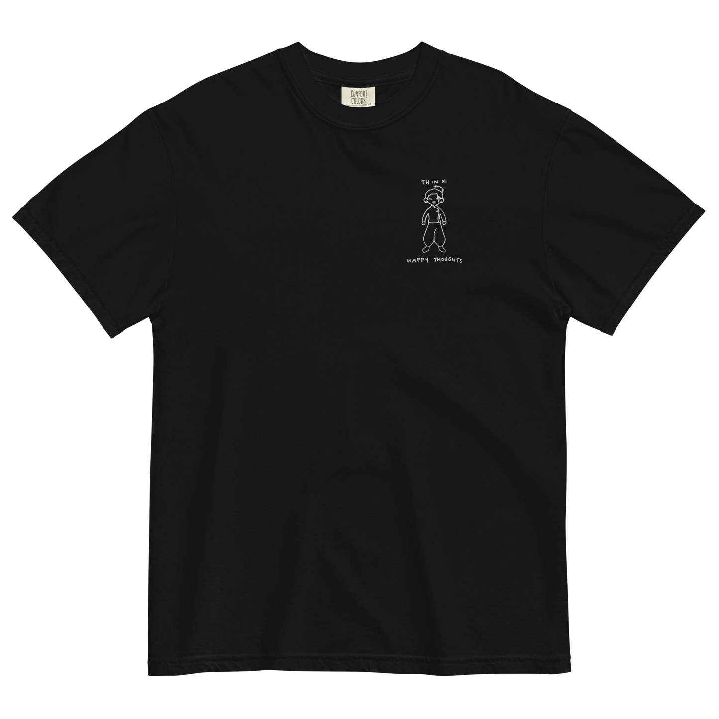 Think Happy Thoughts Embroidered T-Shirt