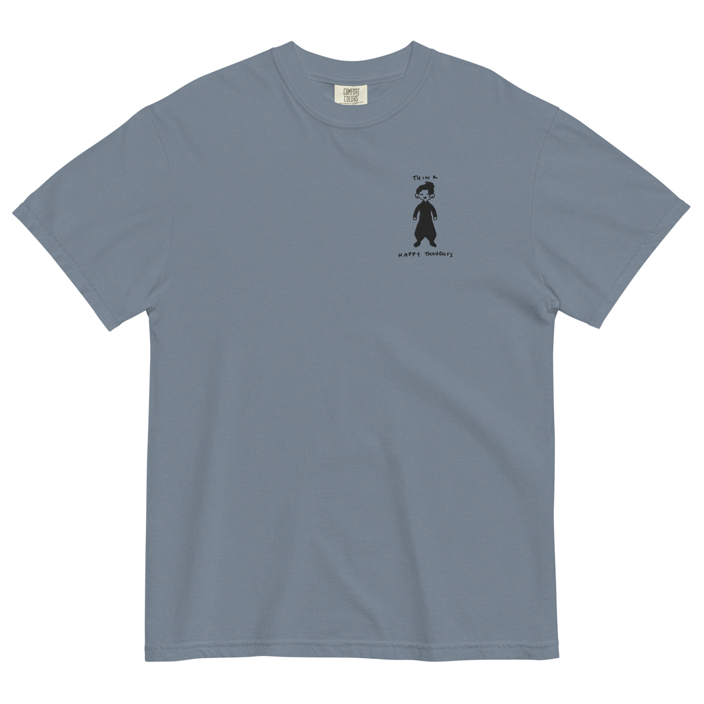 Think Happy Thoughts Embroidered T-Shirt
