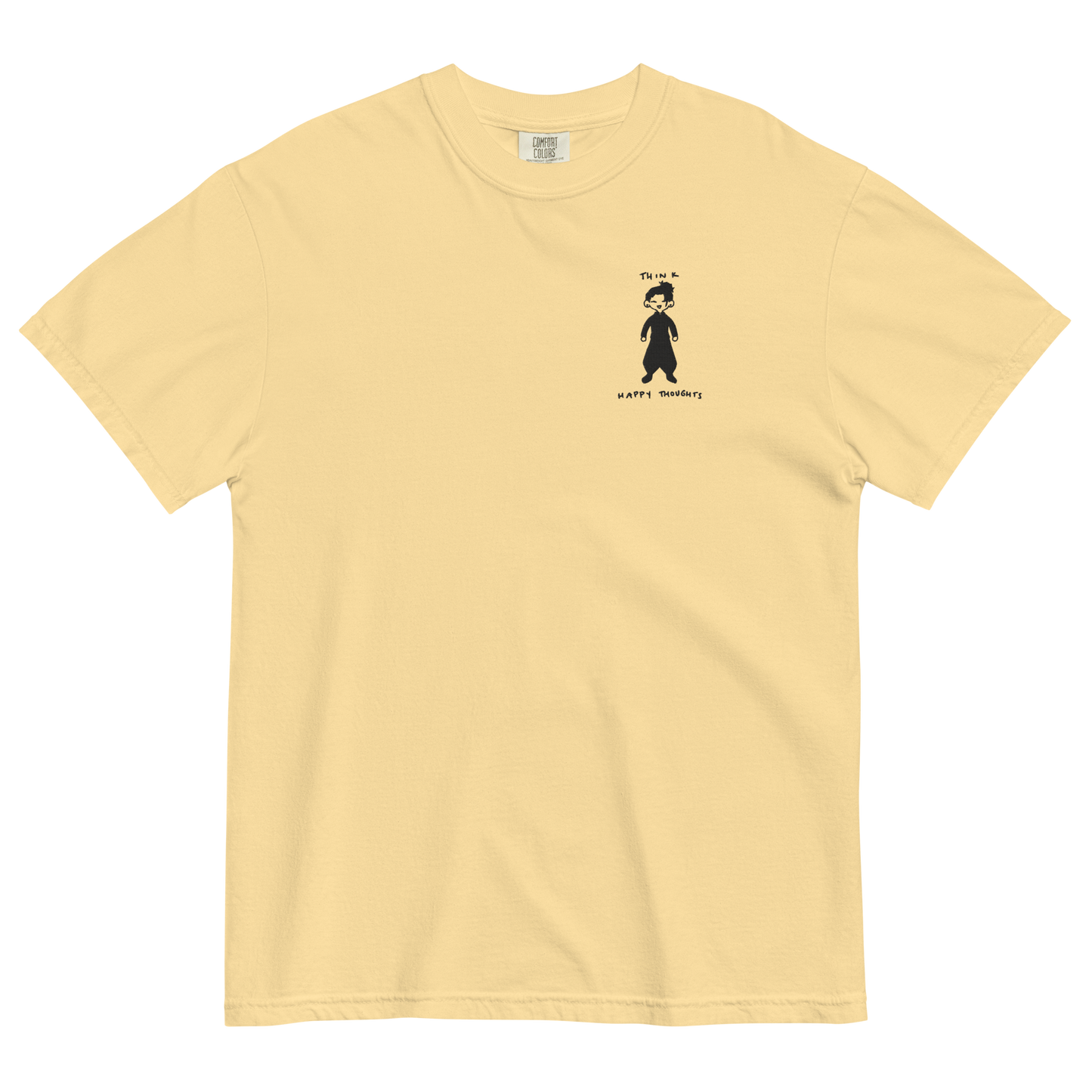 Think Happy Thoughts Embroidered T-Shirt