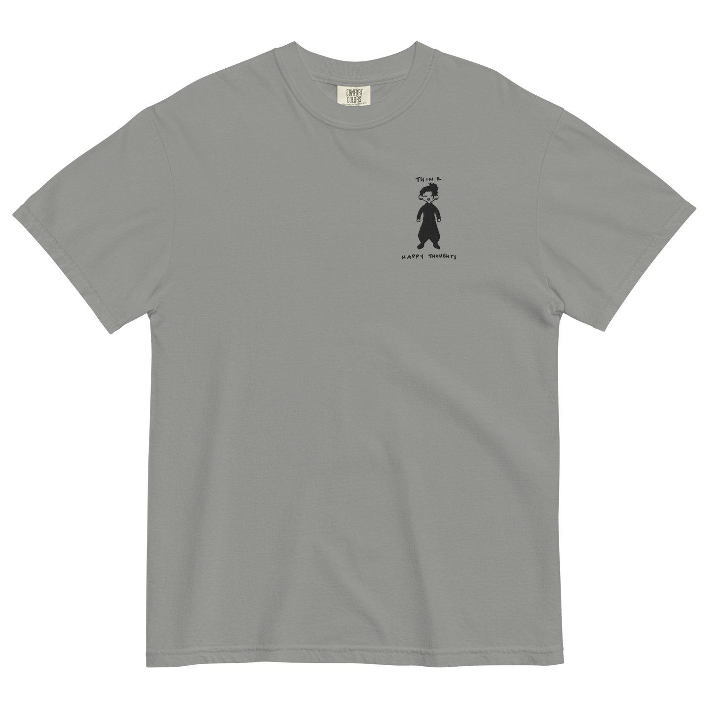 Think Happy Thoughts Embroidered T-Shirt