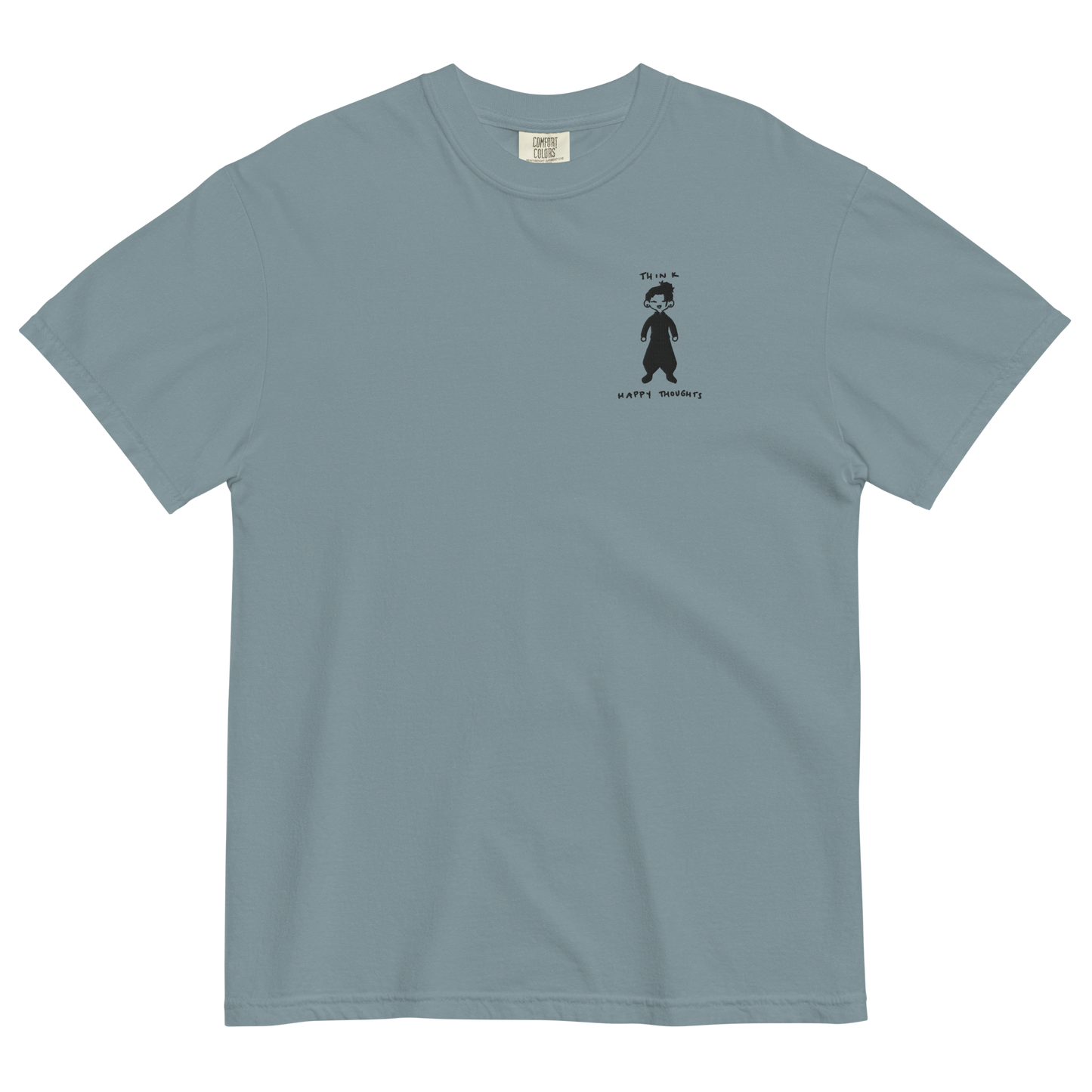Think Happy Thoughts Embroidered T-Shirt