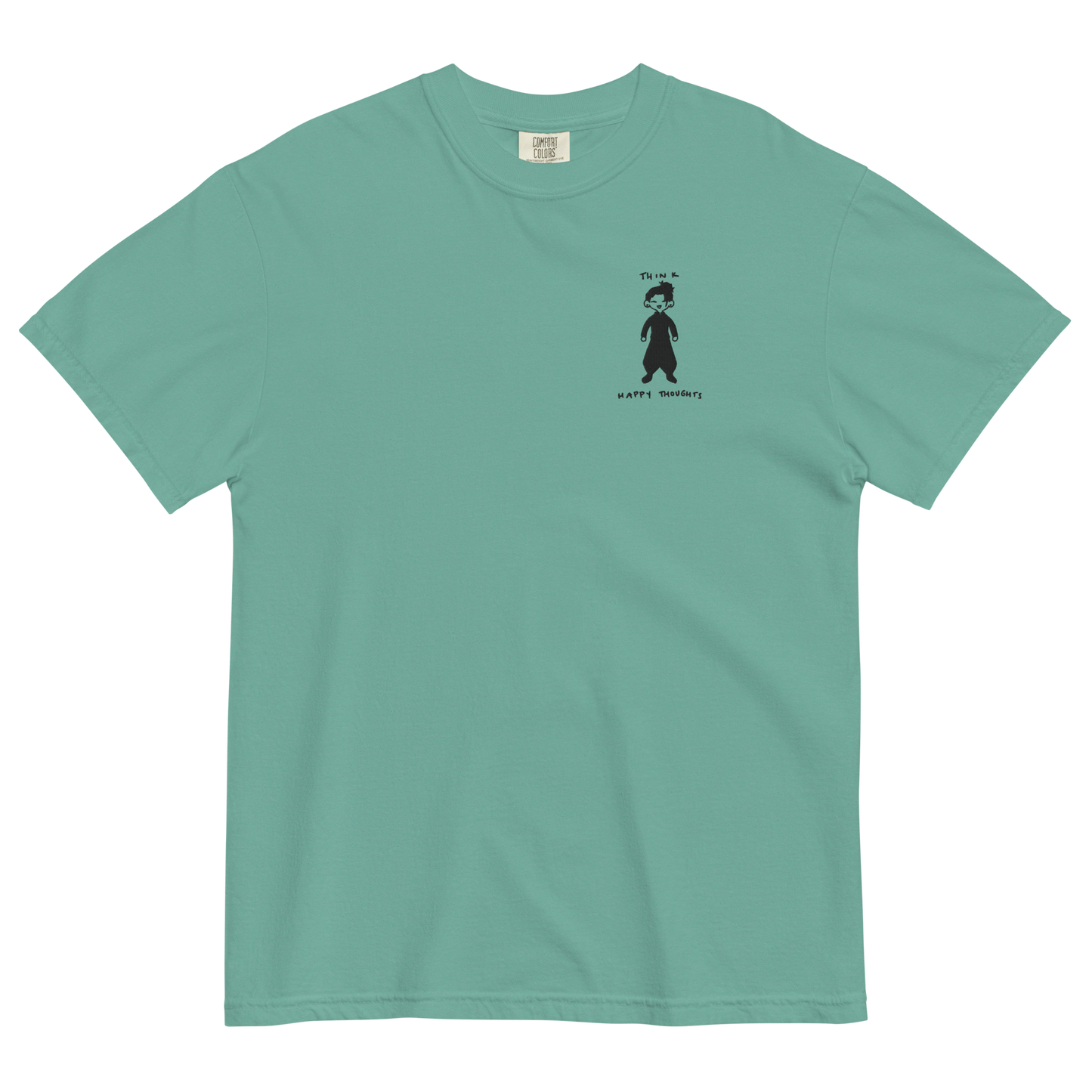 Think Happy Thoughts Embroidered T-Shirt