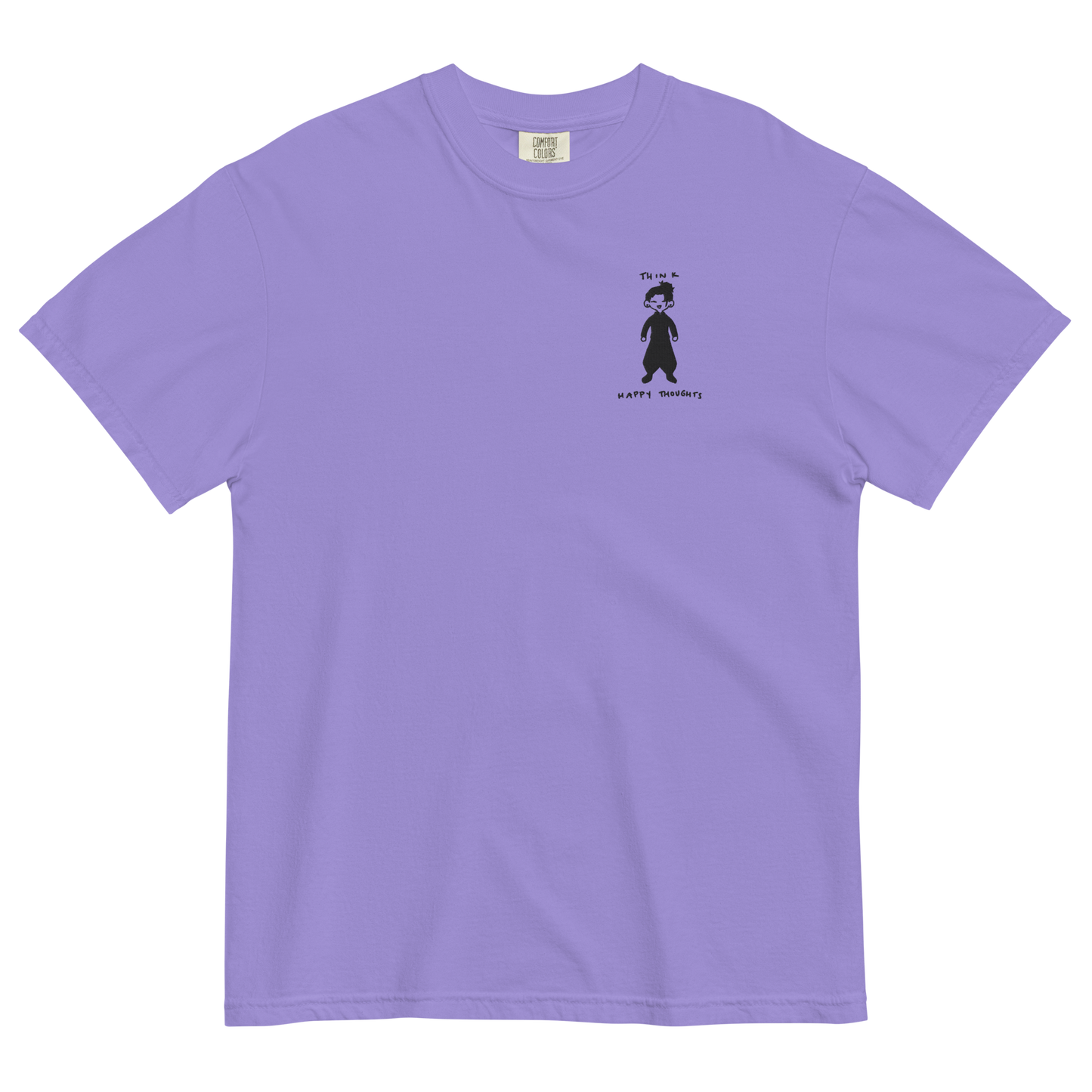 Think Happy Thoughts Embroidered T-Shirt