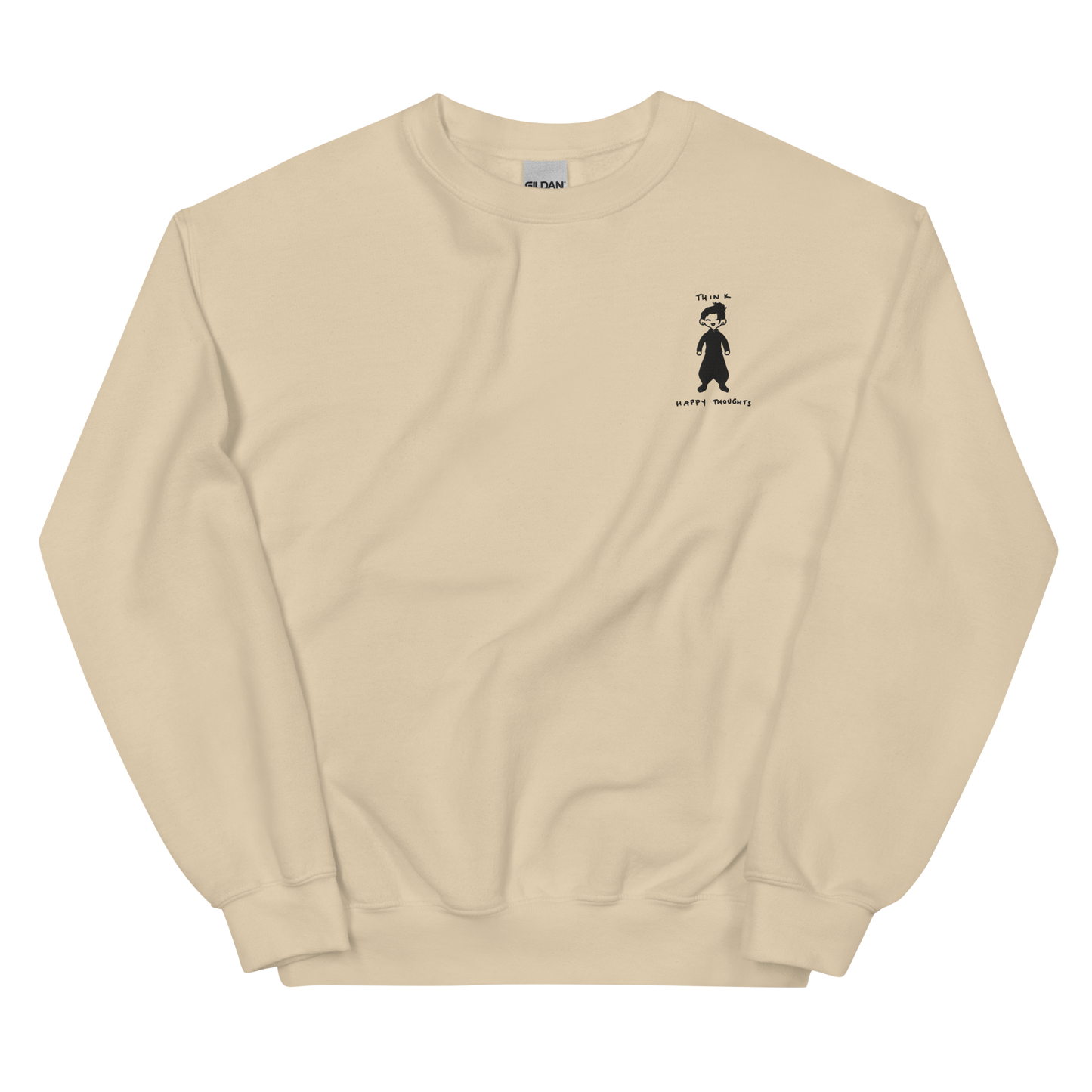 Think Happy Thoughts Embroidered Sweatshirt