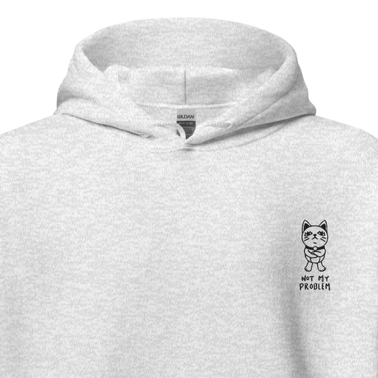 Cat Granny Derpy Embroidered Hoodie