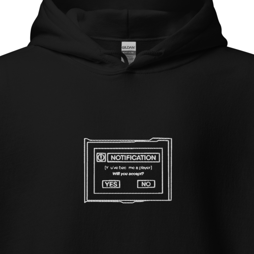Notification Embroidered Hoodie