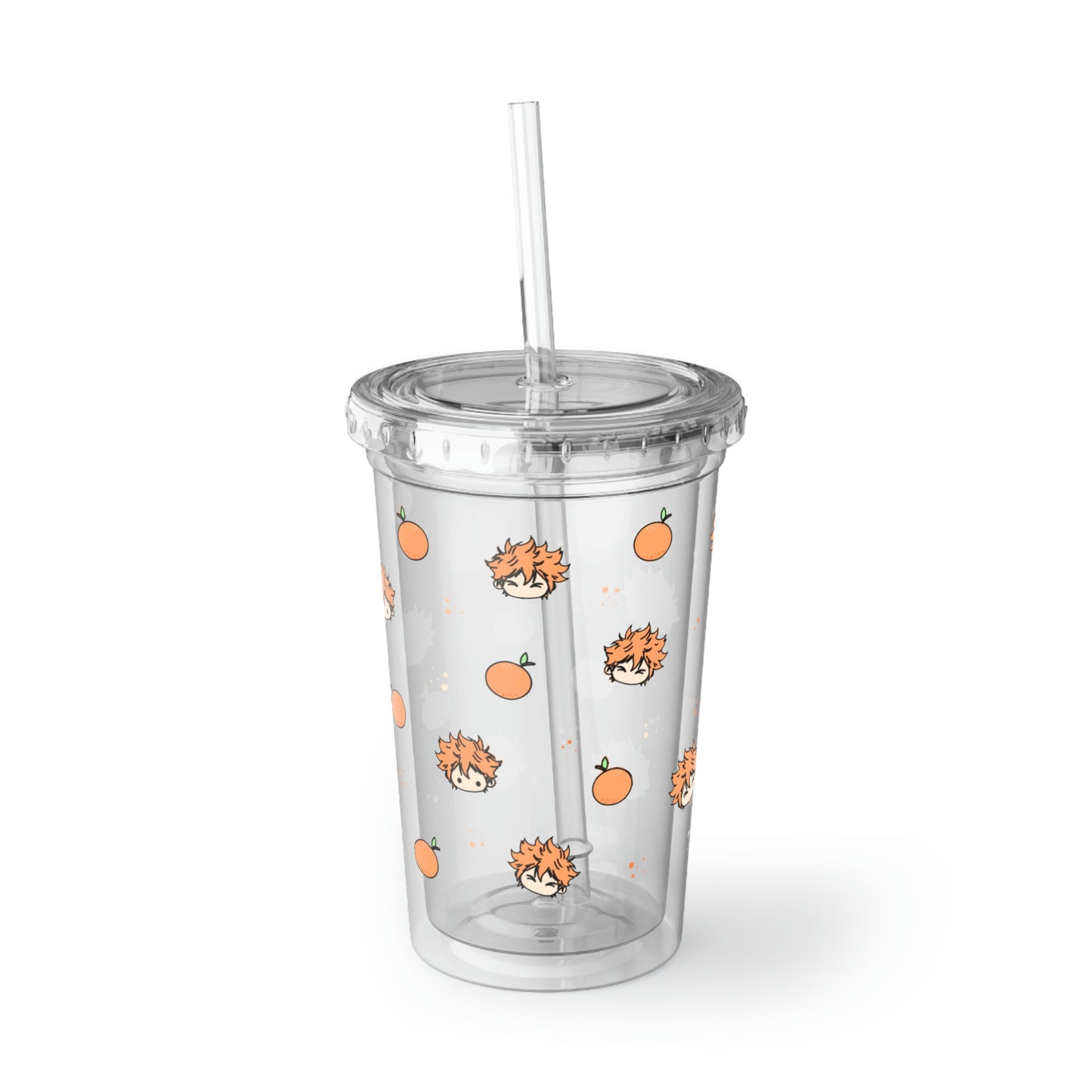 Hinata Orange Spring Acrylic Tumbler with Straw