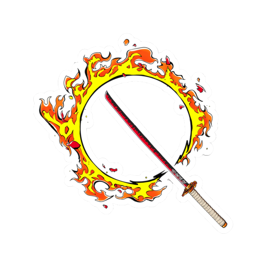 Fire Katana Sticker