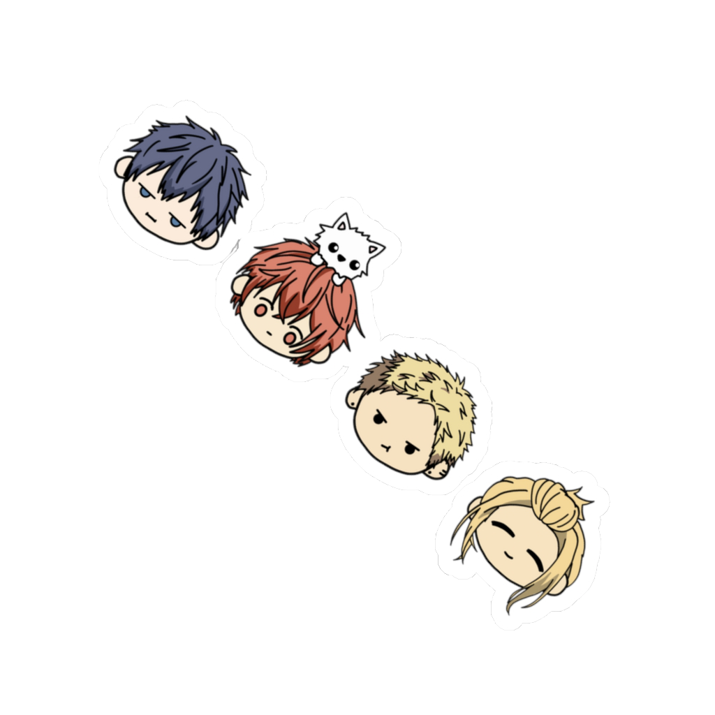 Boy Band Chibi Spring Sticker