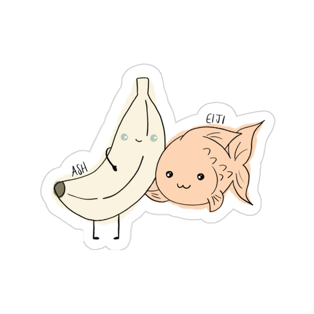 Banana & Fish Sticker