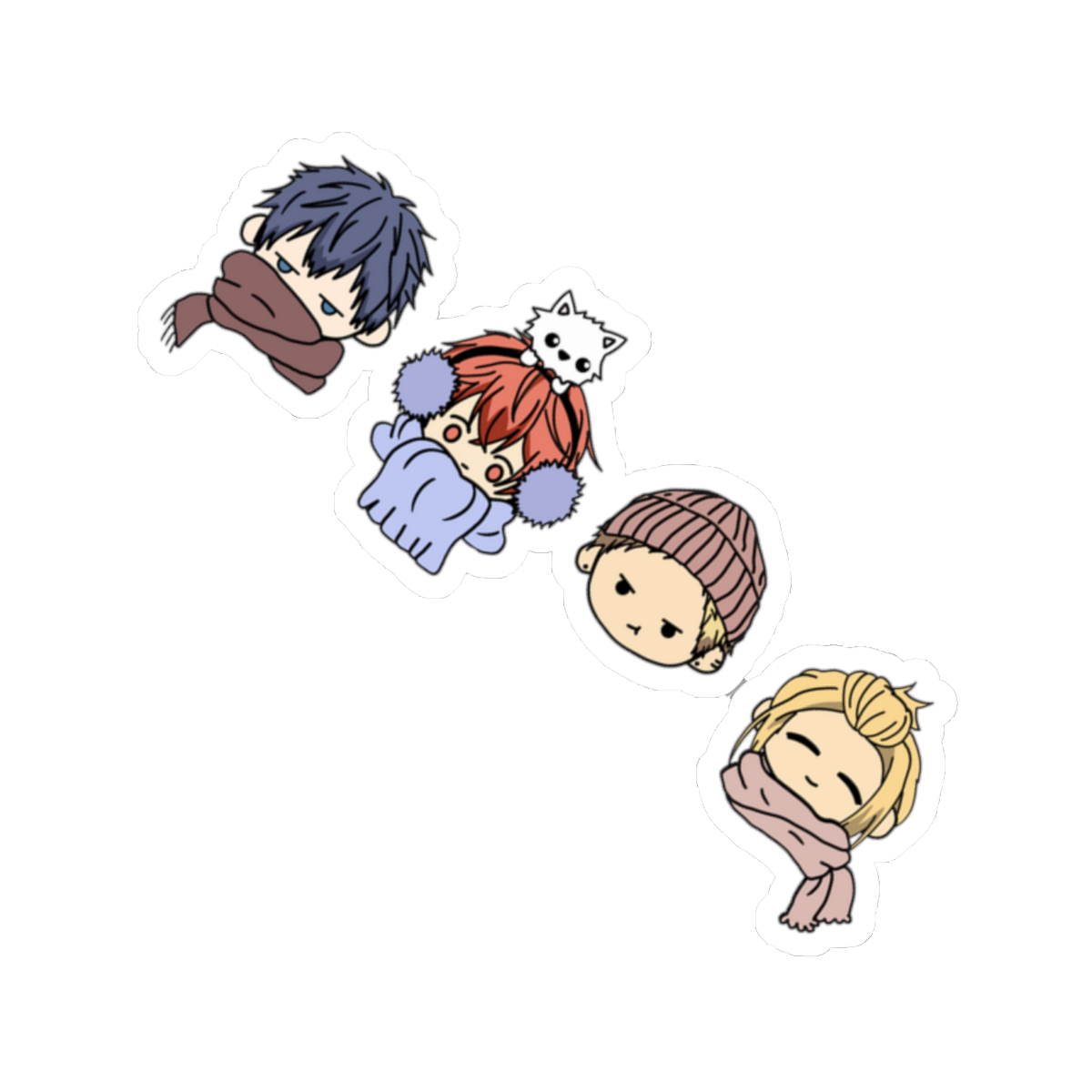 Boy Band Winter Chibi Sticker