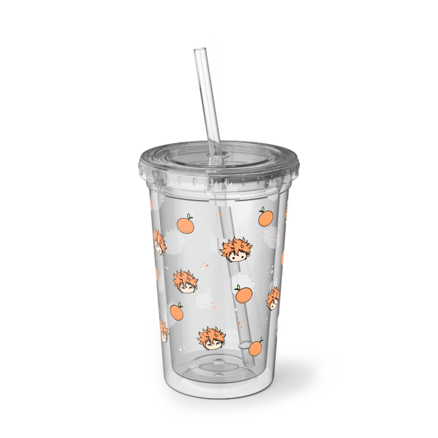 Hinata Orange Spring Acrylic Tumbler with Straw
