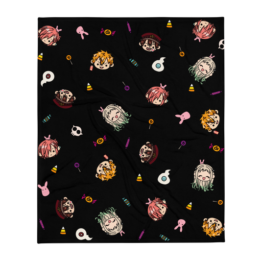 TBHK Spooky Chibi Throw Blanket