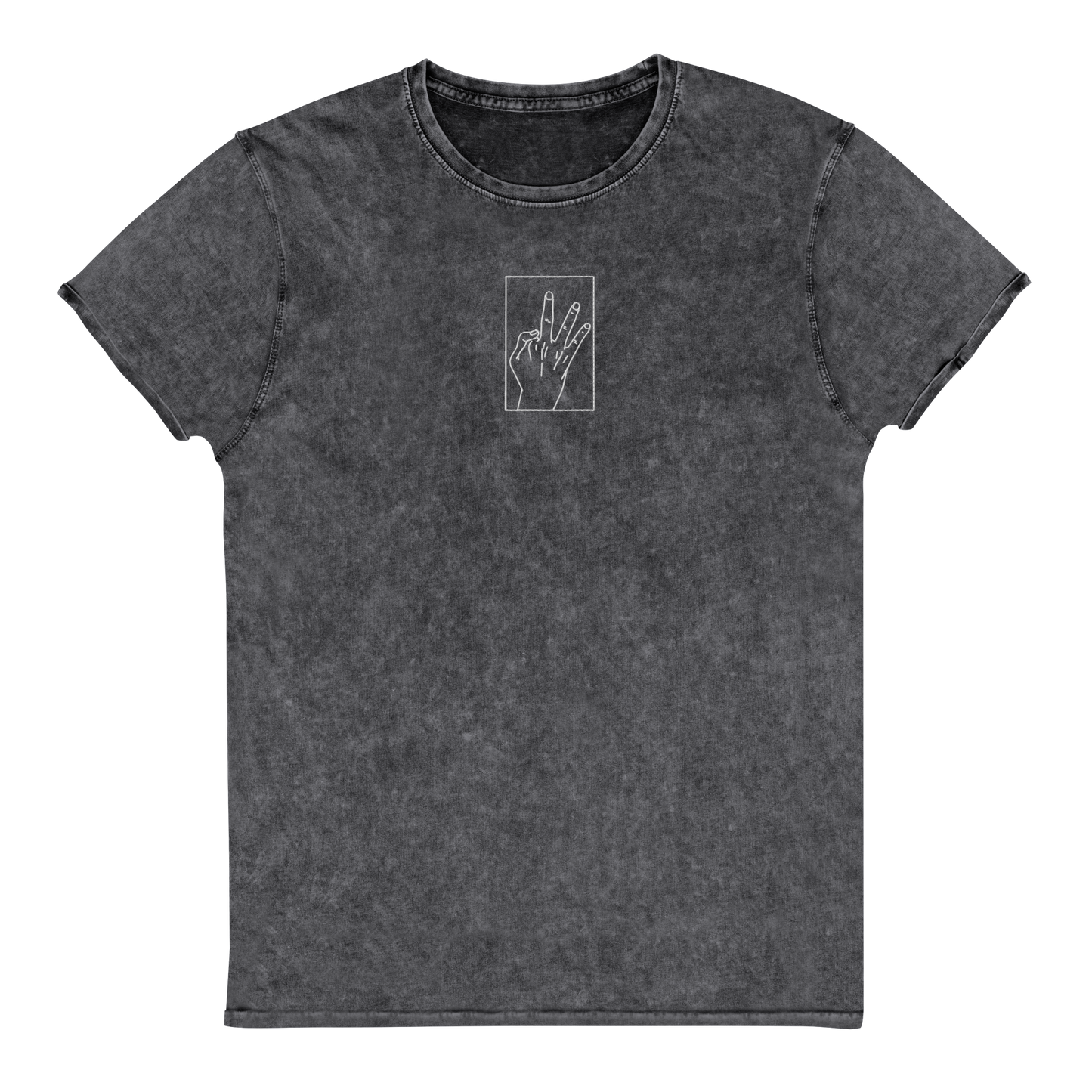 Ghoul Hand Denim T-Shirt (Embroidered)