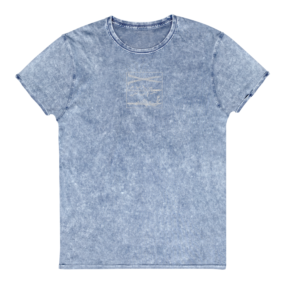 Embroidered Katanas Denim T-Shirt