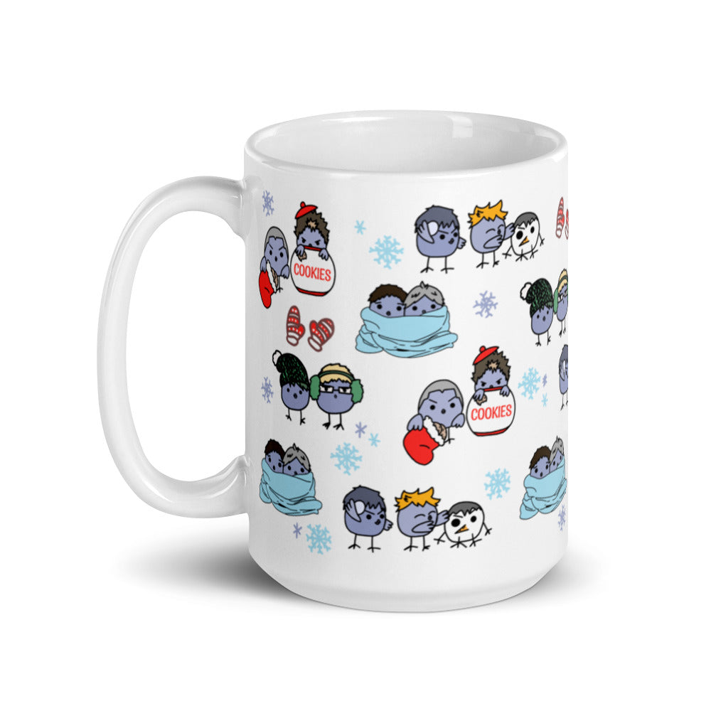 Crows Christmas Coffee Mug