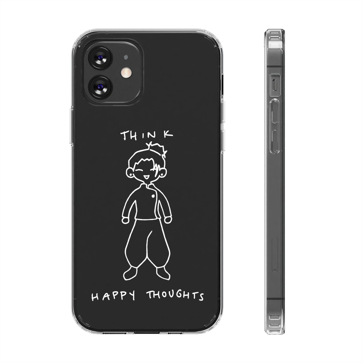Think Happy Thoughts Phone Case (White)