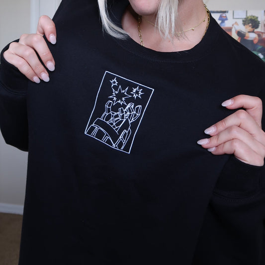 King Explosion Embroidered Hand Sweatshirt