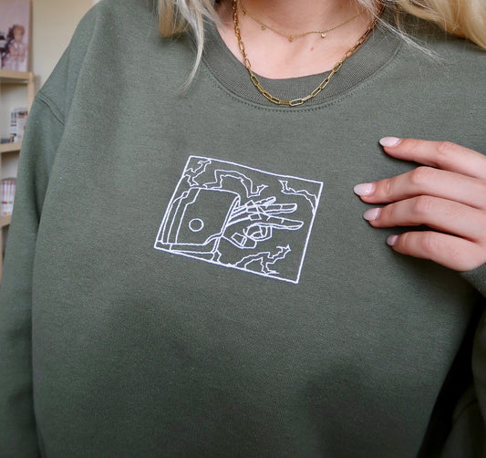 #1 Fanboy Embroidered Hand Sweatshirt