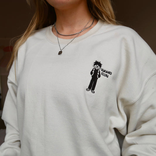 Awkward Fellow Derpy Embroidered Sweatshirt