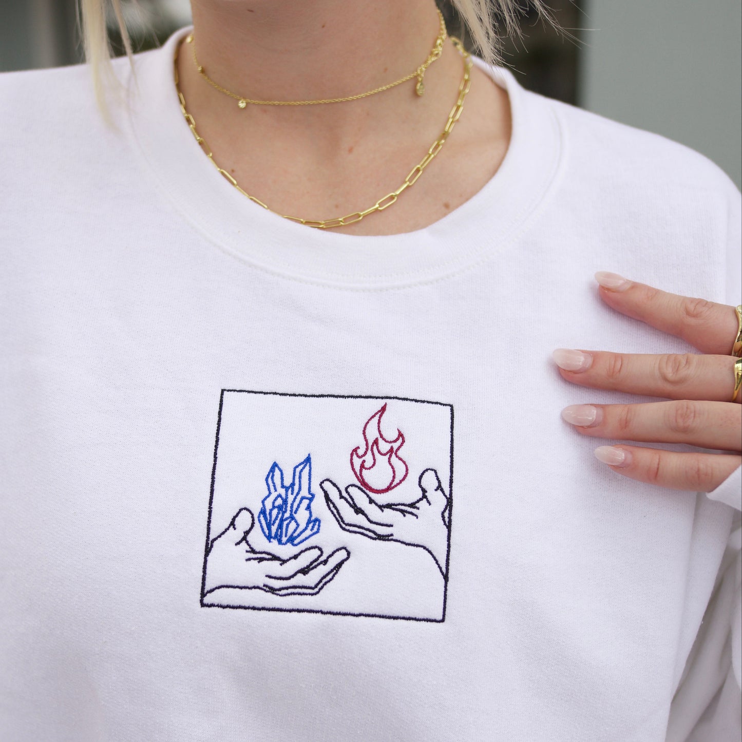 Half N Half Hands – Sweatshirt (Embroidered)