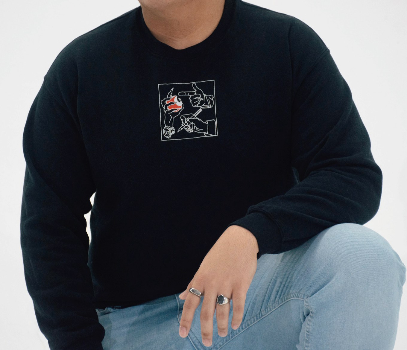 Death Hands Sweatshirt (Embroidered)