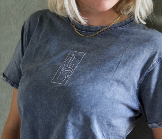 Infinite Void Denim T-Shirt (Embroidered)