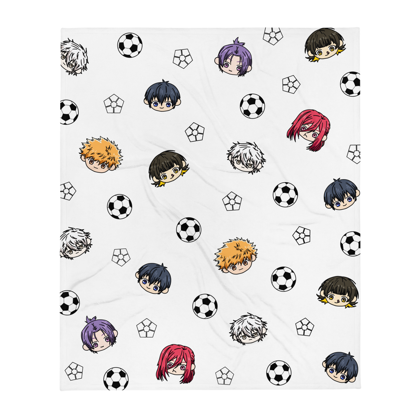 Soccer Anime Chibi Blanket