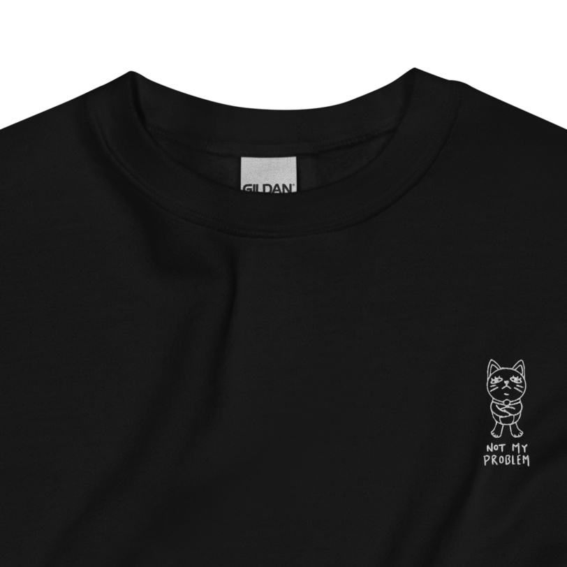 Cat Granny Derpy Embroidered Sweatshirt