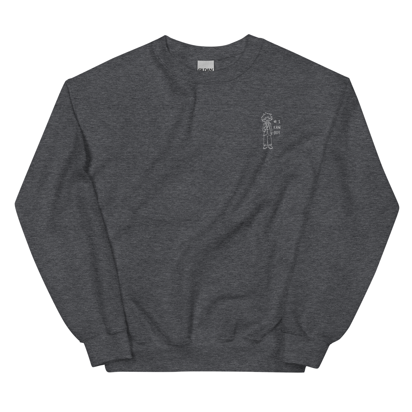 #1 Fan Boy Derpy Embroidered Sweatshirt