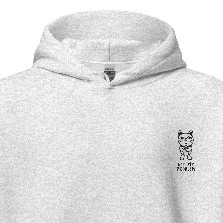 Cat Granny Derpy Embroidered Hoodie