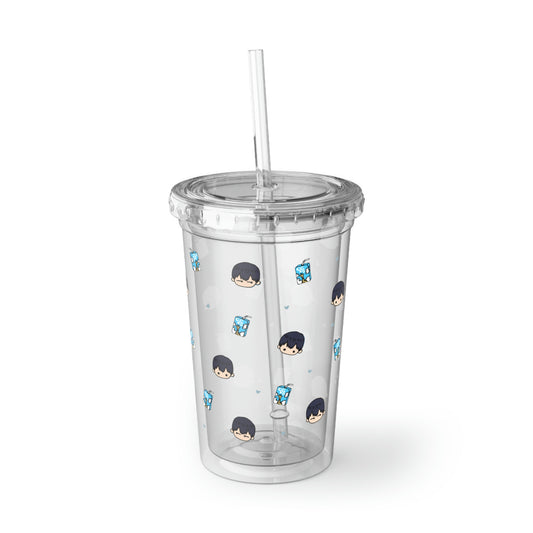 Kags Milk Acrylic Tumbler with Straw